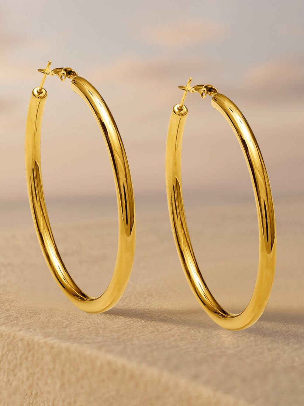 Halo Shine Golden Hoops Earrings