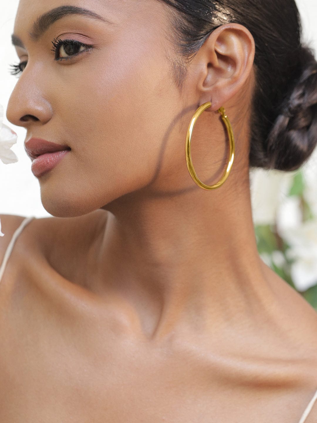 Halo Shine Golden Hoops Earrings