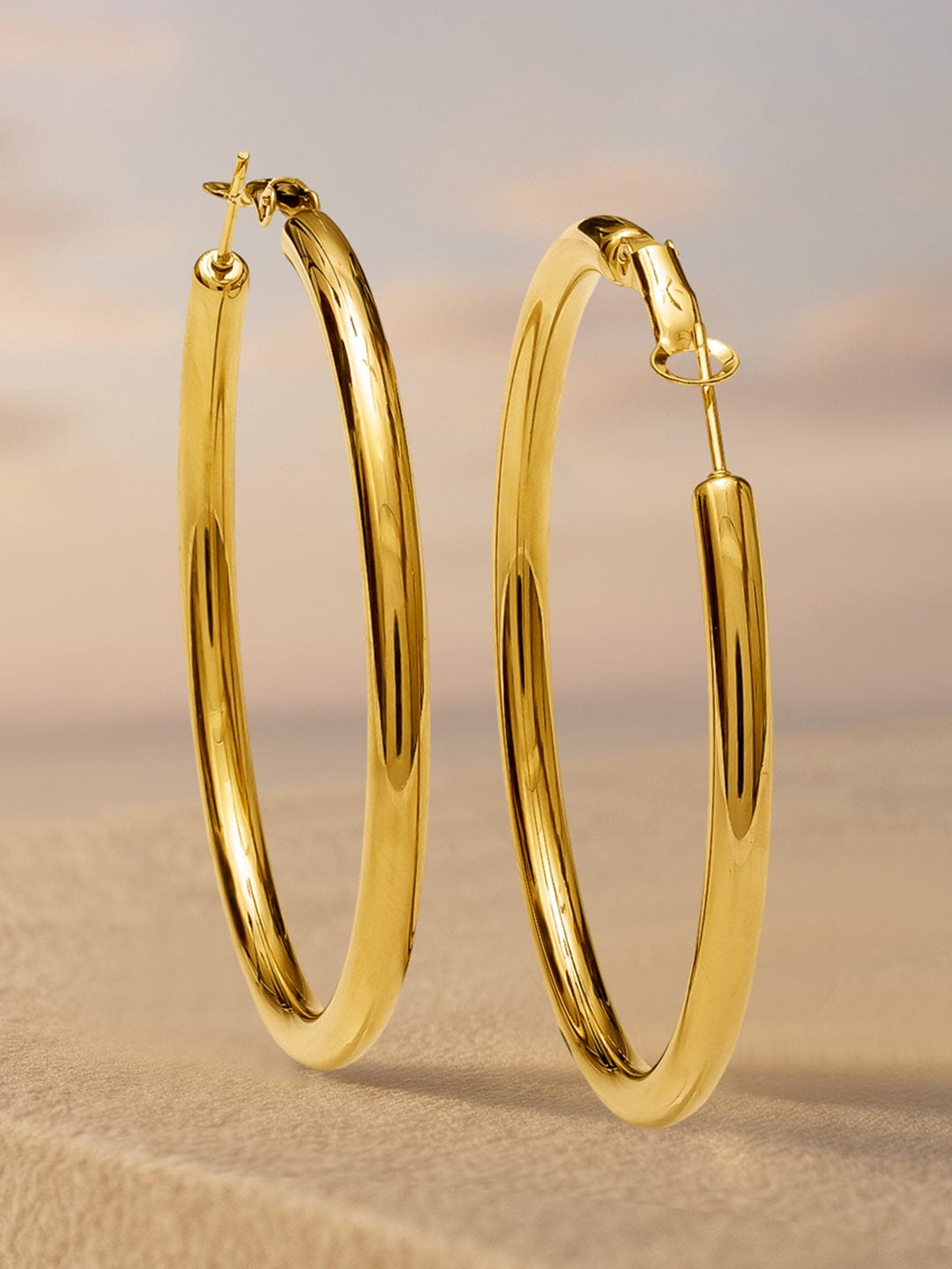 Halo Shine Golden Hoops Earrings