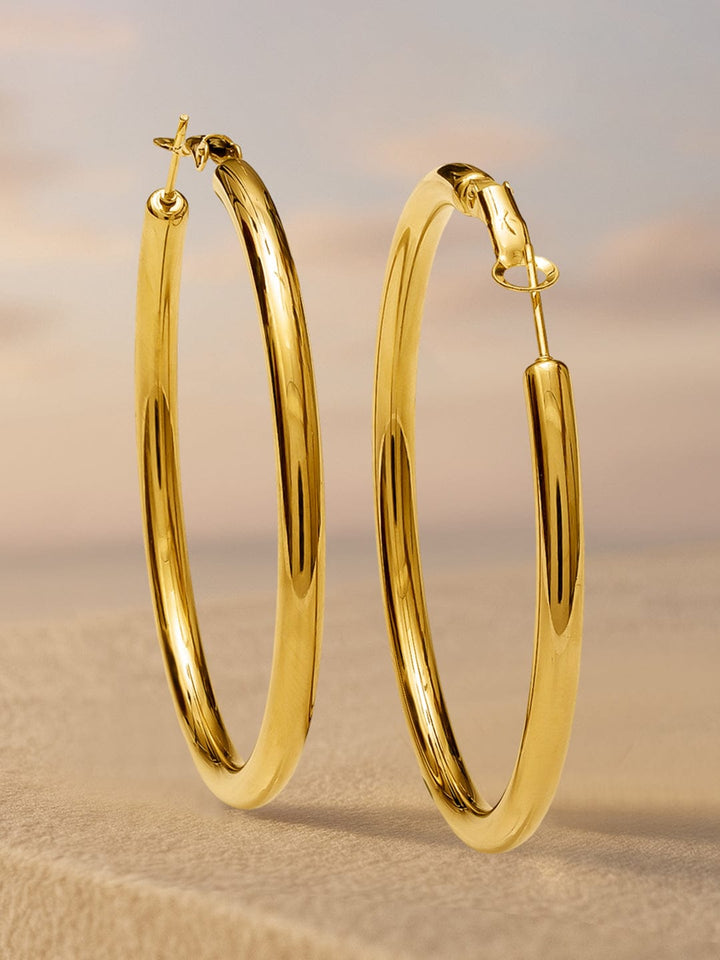 Halo Shine Golden Hoops Earrings