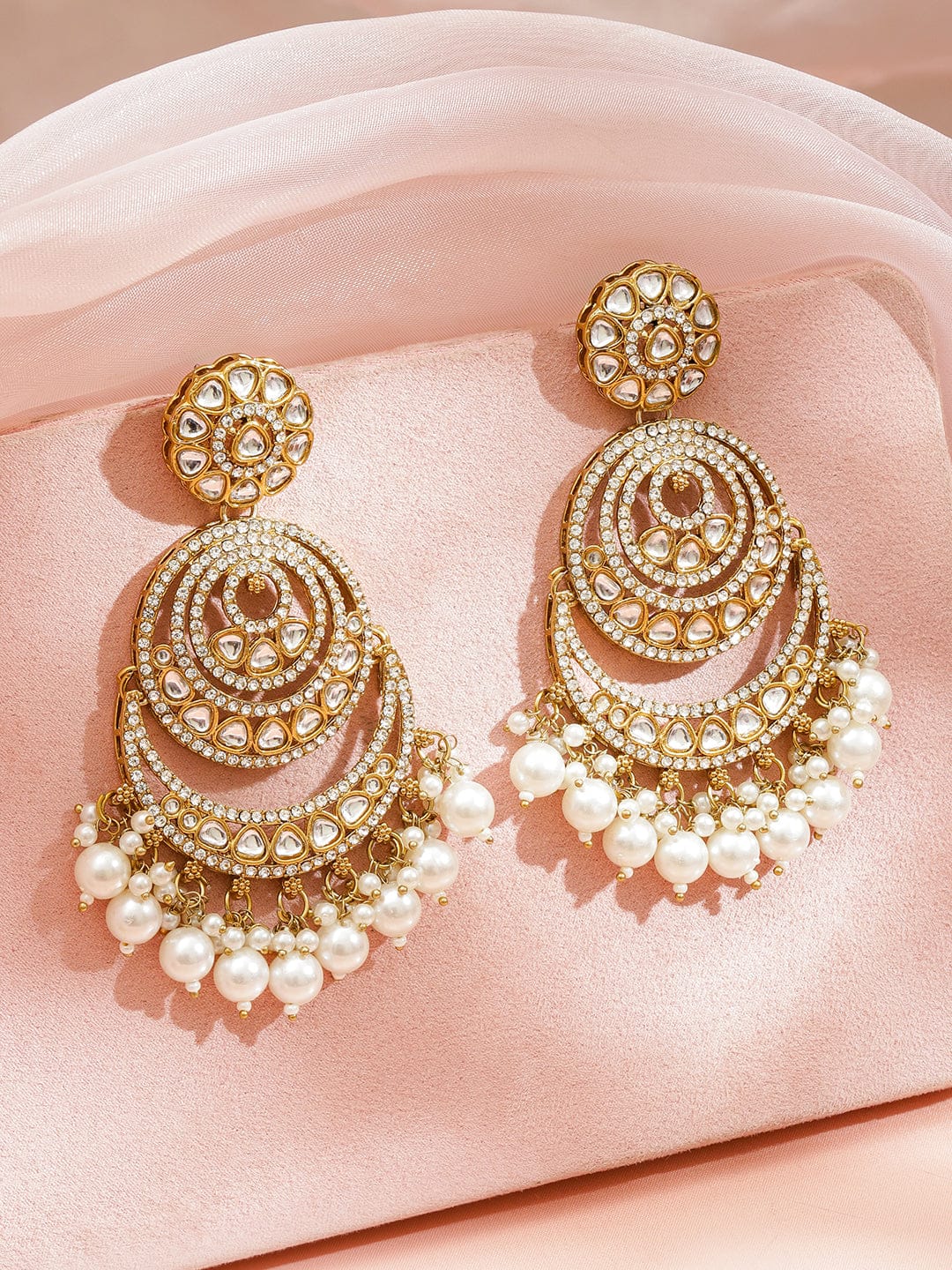 Heritage Charm American Diamond Zirconia & Kundan Earrings Earrings
