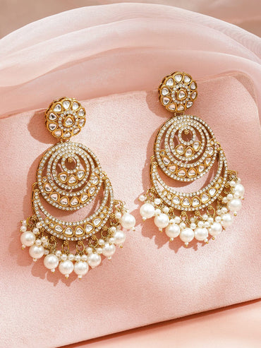 Heritage Charm American Diamond Zirconia & Kundan Earrings Earrings