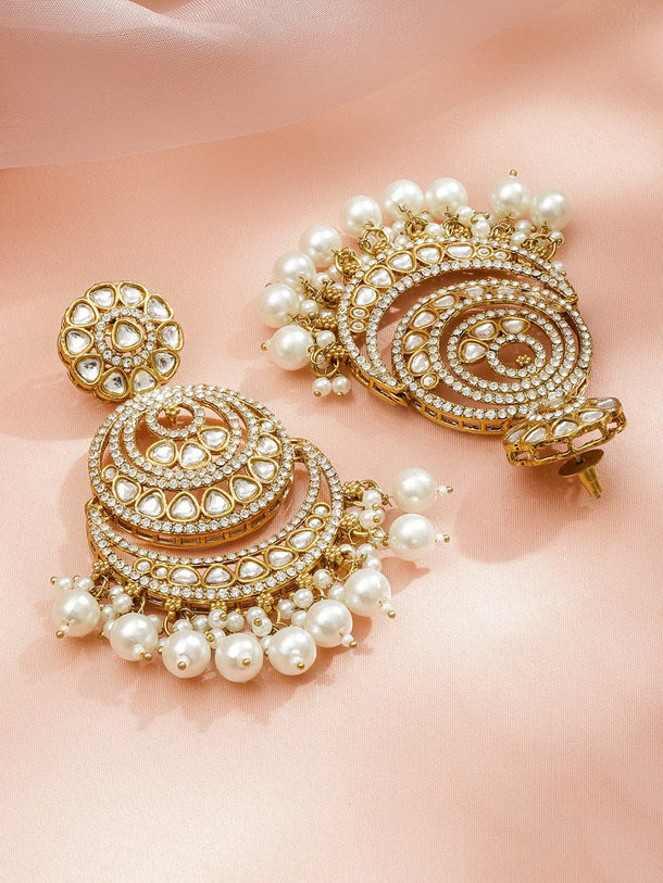 Heritage Charm American Diamond Zirconia & Kundan Earrings Earrings