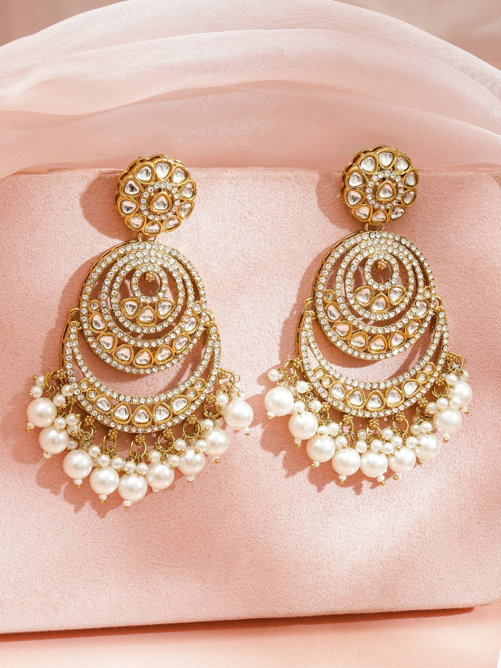 Heritage Charm American Diamond Zirconia & Kundan Earrings Earrings