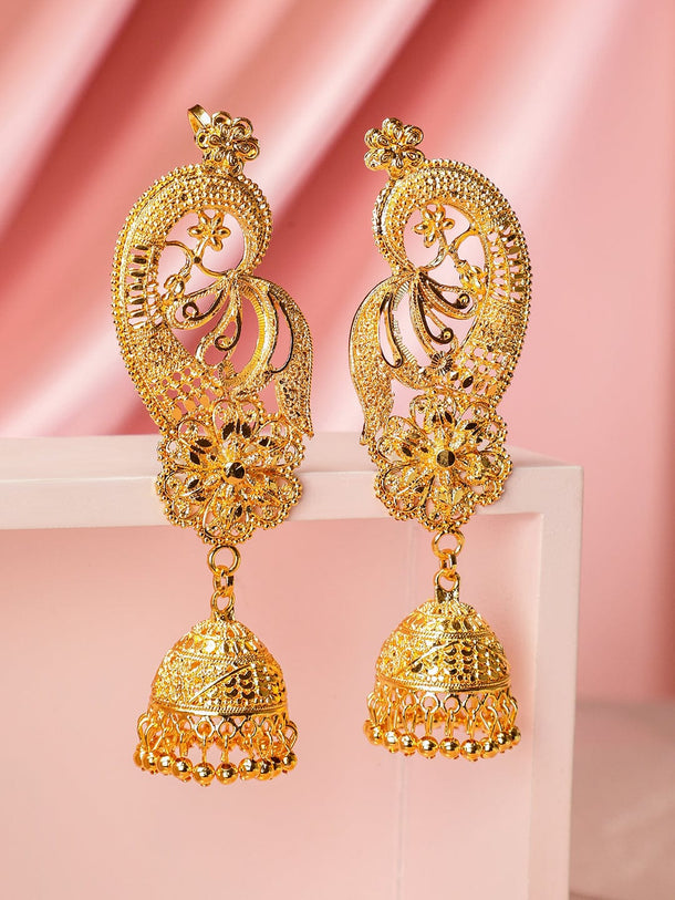 Heritage Peacock Jhumka Earrings Earrings