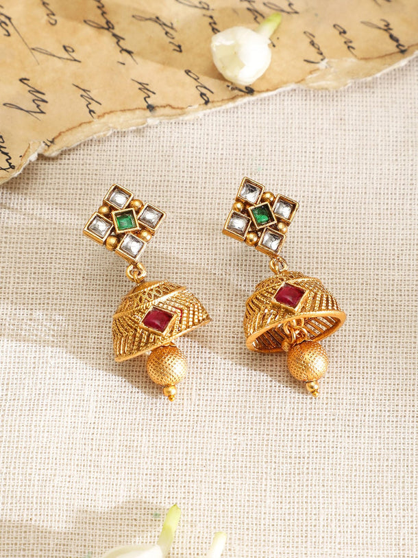 High-Craft Green Pink Kundan Choker Set Jewellery Set