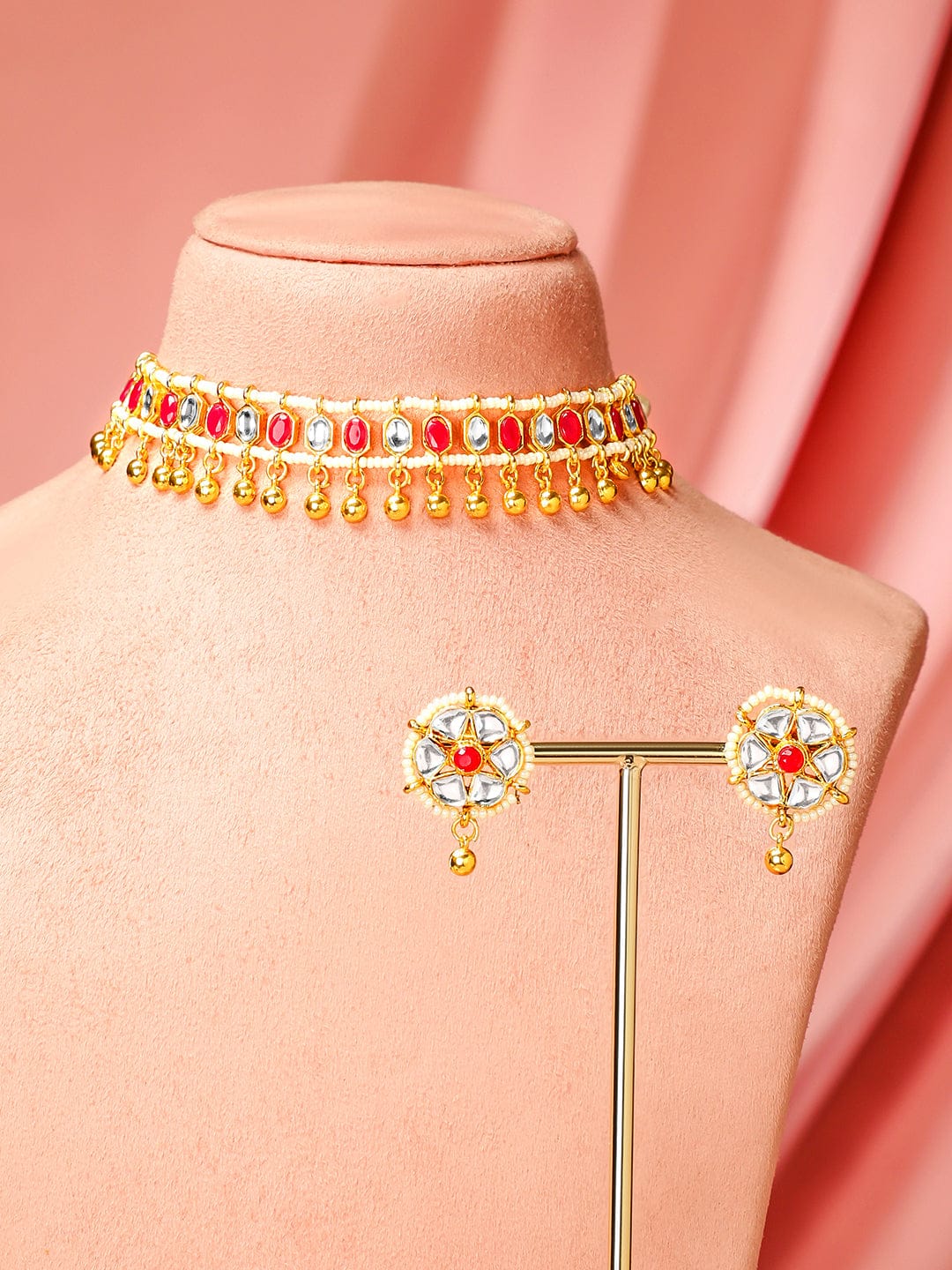 Imperial Kundan Pink Choker Set Jewellery Set