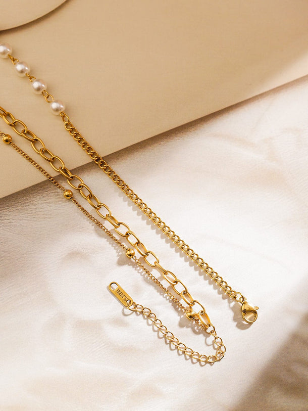 Ivory Beads Elegant Pearl Necklace Necklace & Chains