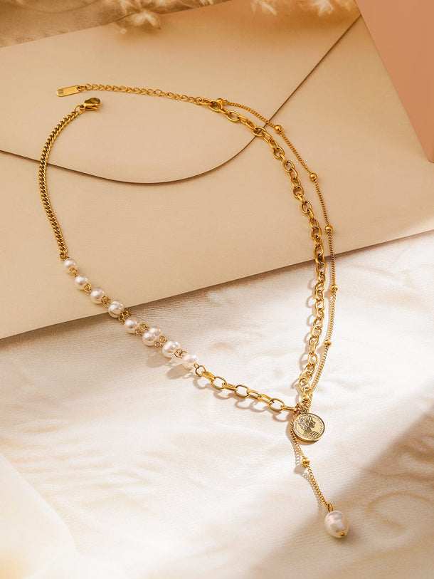 Ivory Beads Elegant Pearl Necklace Necklace & Chains
