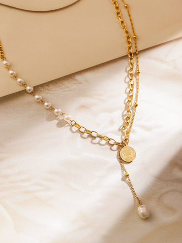Ivory Beads Elegant Pearl Necklace Necklace & Chains