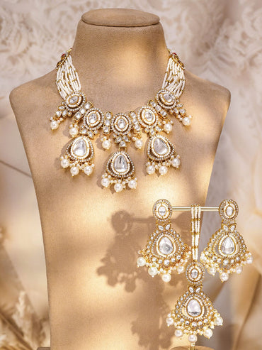 Ivory Glow Luxury Necklace Set Jewellery Set