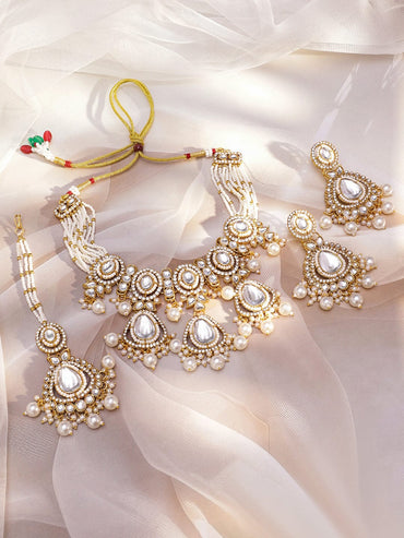 Ivory Glow Luxury Necklace Set Jewellery Set