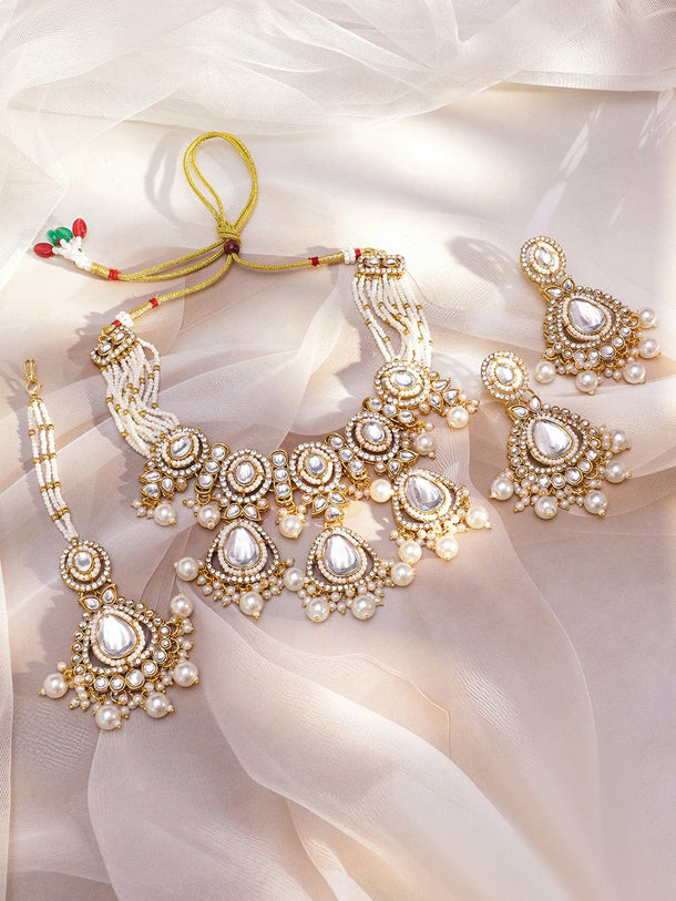 Ivory Glow Luxury Necklace Set Jewellery Set