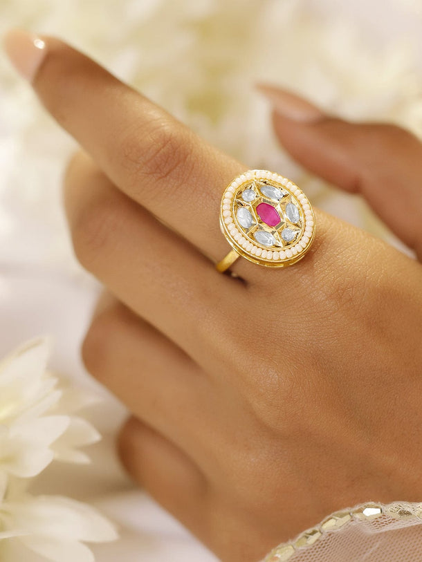 Kundan Adorn Statement Ring Rings