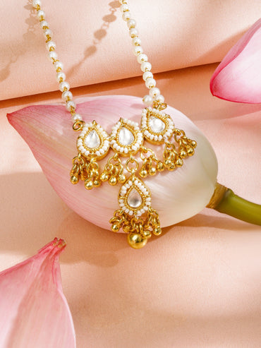 Kundan Charm Minimal Necklace Set Necklace & Chains