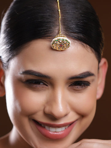 Kundan Whispers on Forehead Maangtikka Head Jewellery