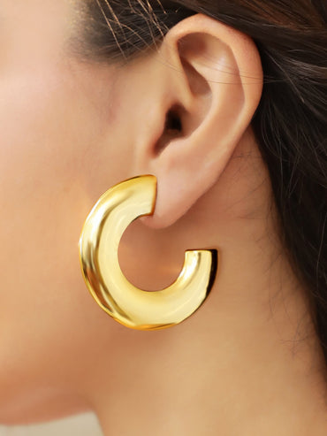 Luxe Everyday Golden Hoops Earrings