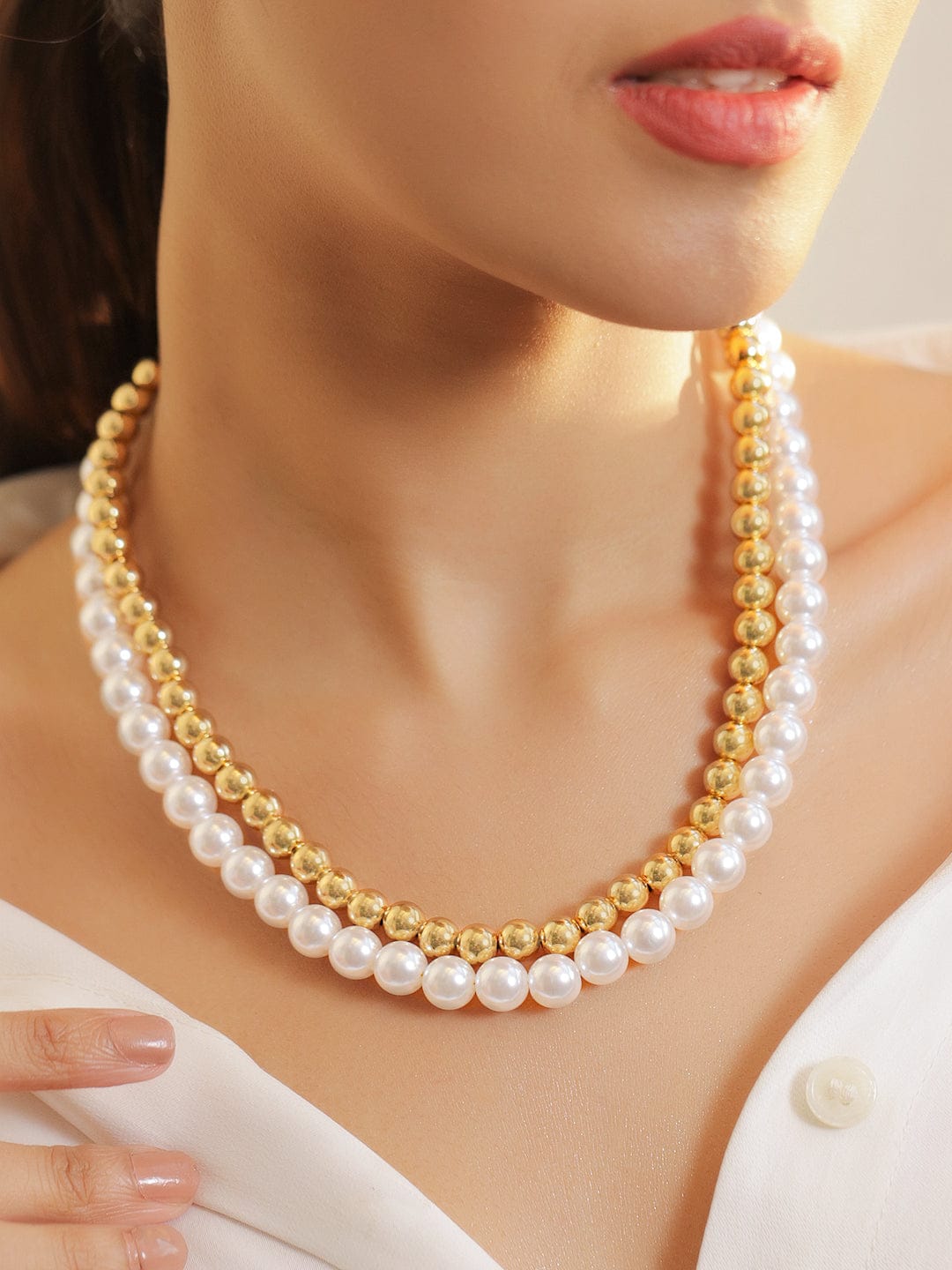 Luxe Pearl Beads Necklace Necklace & Chains