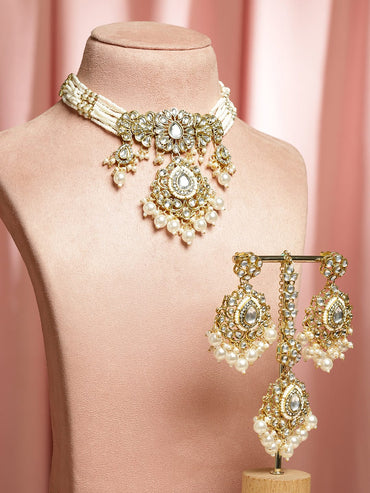 Luxe Tradition Kundan Necklace Set Jewellery Set