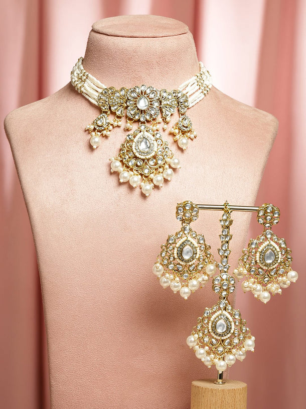 Luxe Tradition Kundan Necklace Set Jewellery Set