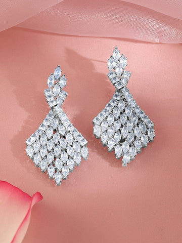 Majestic Glow Crystal Danglers Earrings