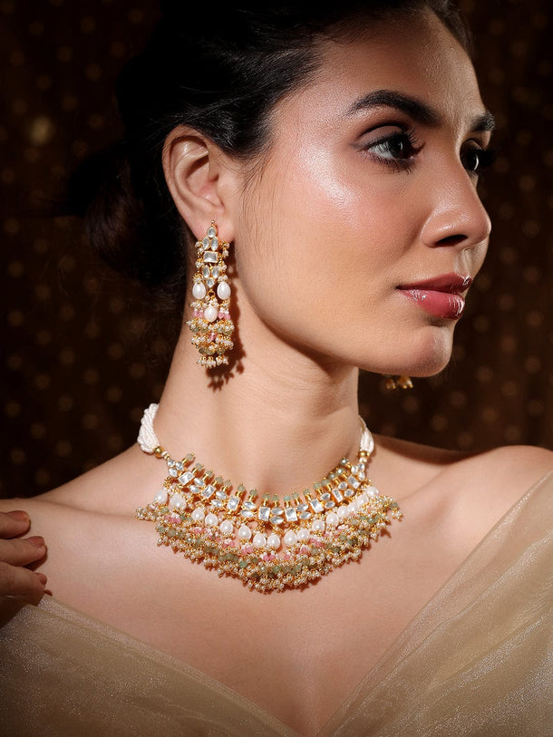 Masterpiece in Gold & Kundan Necklace Set Jewellery Set