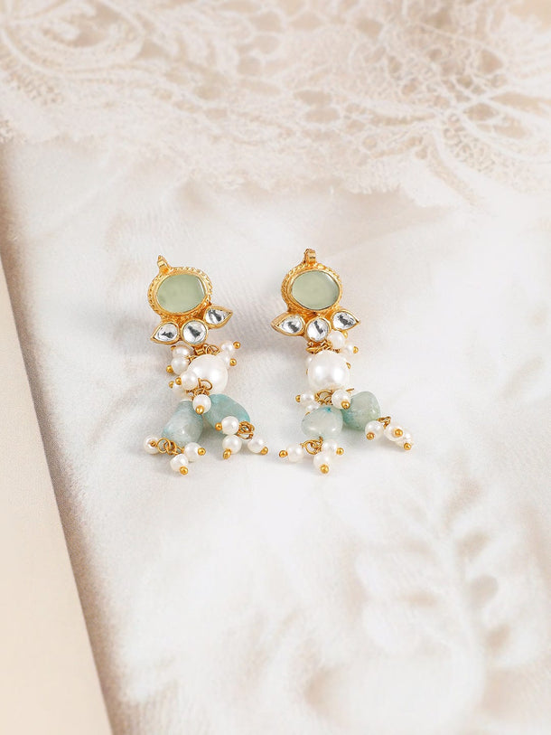 Mint Luxe Kundan Necklace Set Jewellery Set