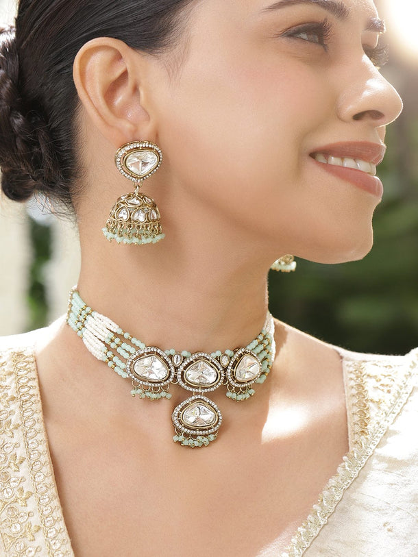Mint Mirage Kundan Choker Set Jewellery Set