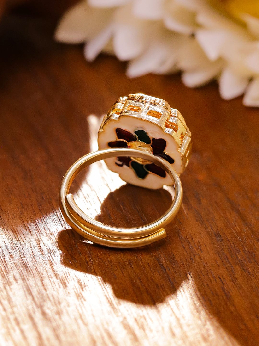 Mist of Kundan & Pearls Ring Rings