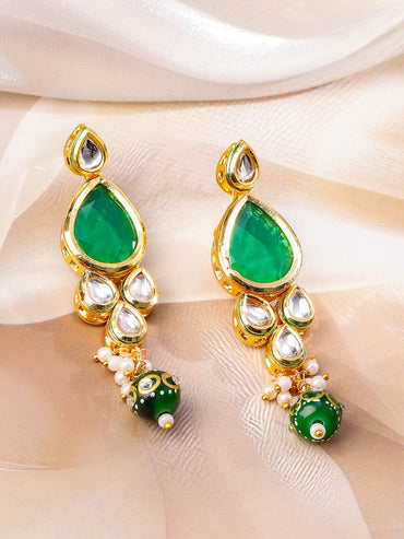 Modern Royal Green Necklace Set Jewellery Set