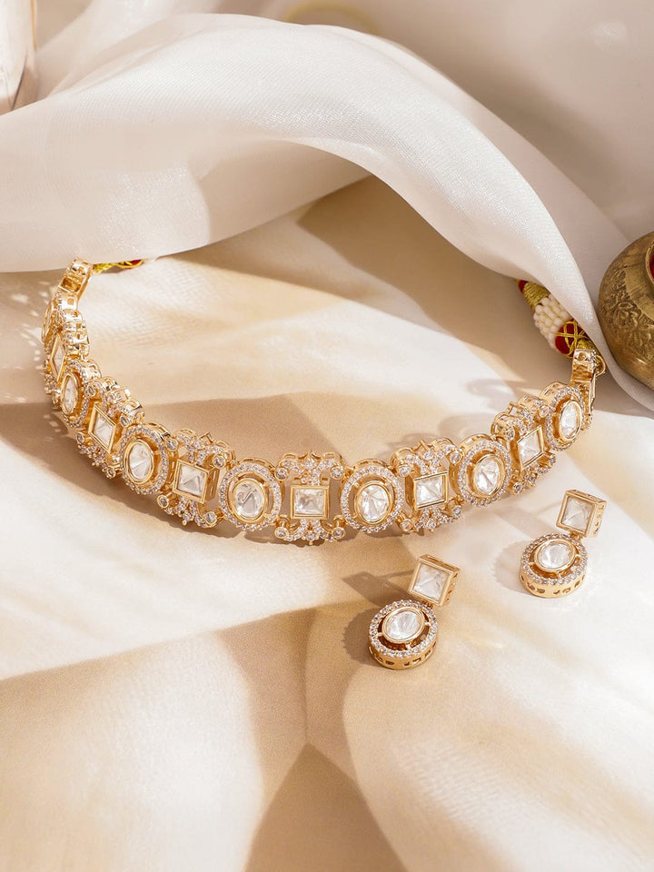 Moonlit Kundan Necklace Set Jewellery Set