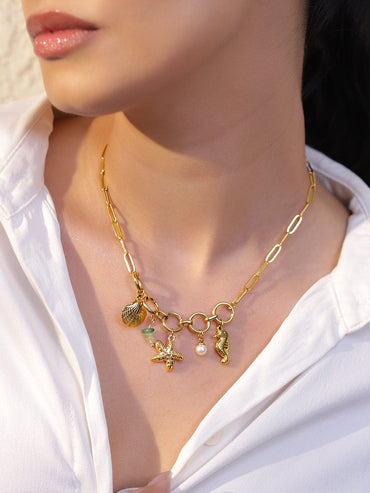 Oceanic Charms Statement Necklace Necklace & Chains