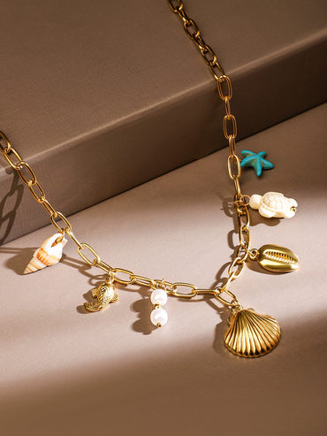 Oceanic Theme Statement Necklace Necklace & Chains