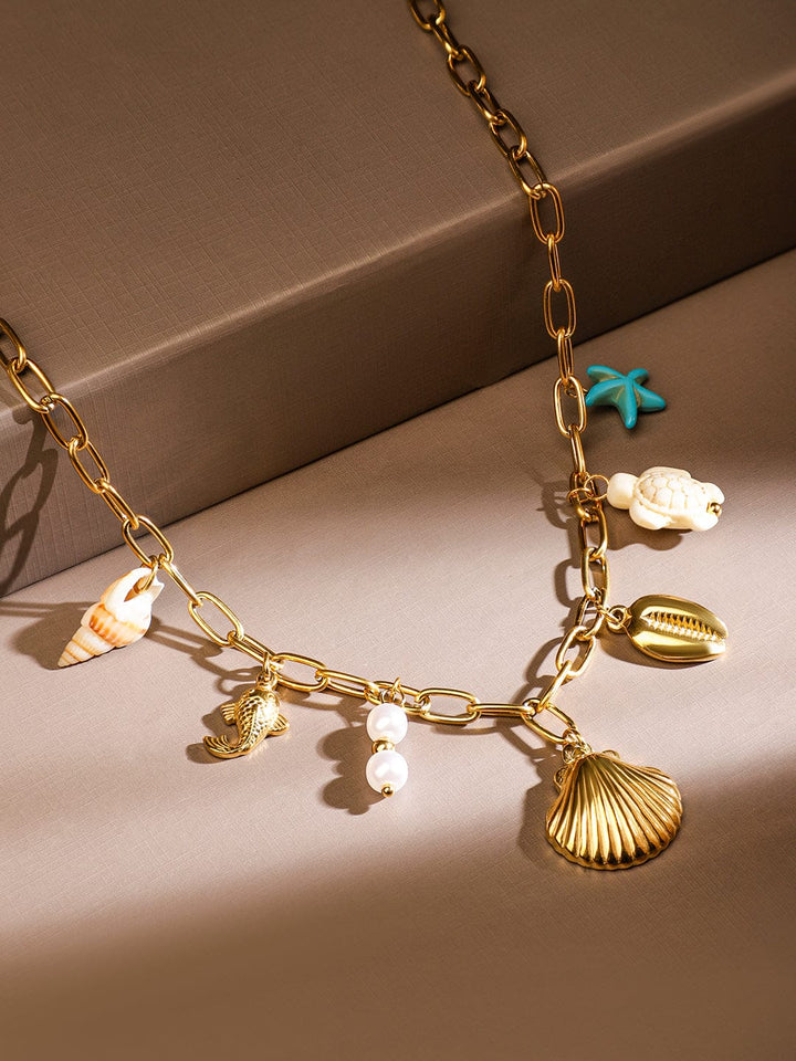 Oceanic Theme Statement Necklace Necklace & Chains