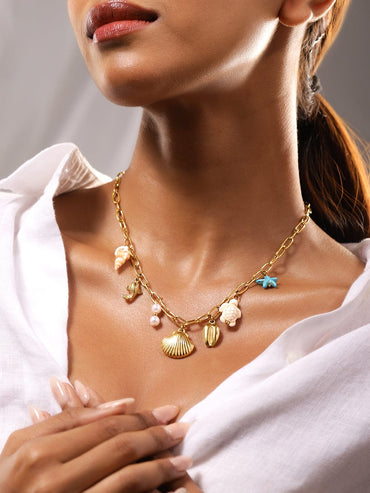 Oceanic Theme Statement Necklace Necklace & Chains