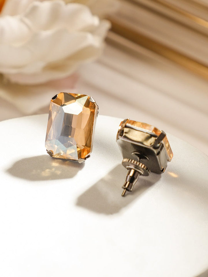 Orange Crystal Studded Necklace Set Jewellery Set