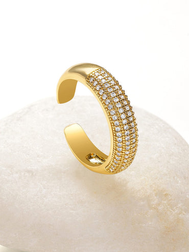 Pave Studded Adjustable Ring Rings