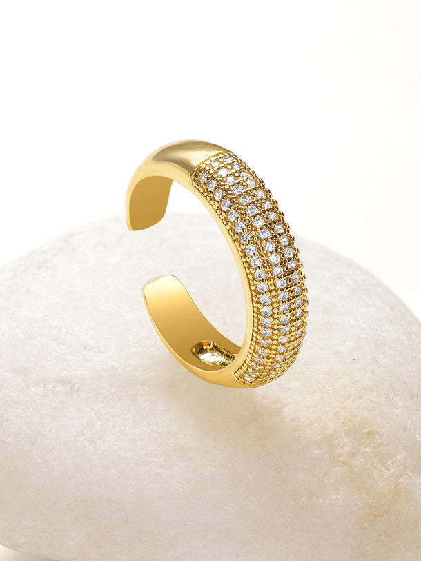 Pave Studded Adjustable Ring Rings