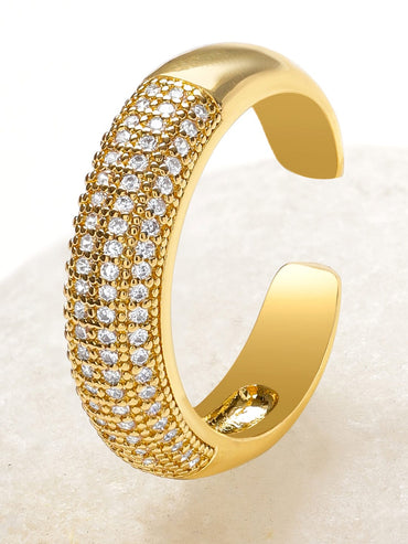 Pave Studded Adjustable Ring Rings