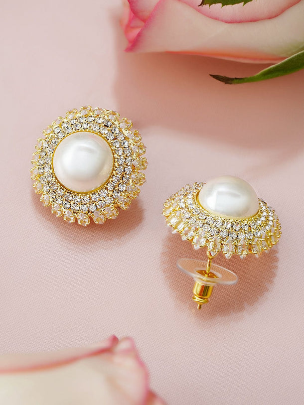 Pearl Blossom Stud Earrings Earrings