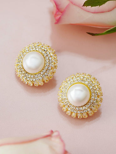 Pearl Blossom Stud Earrings Earrings