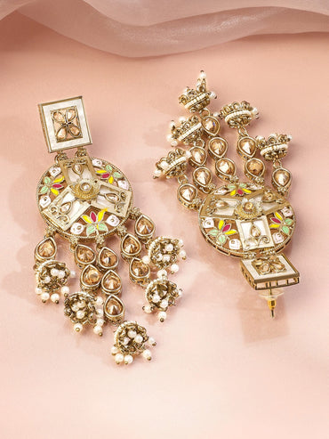 Pearl Grace Multicolour Jhumka Earrings