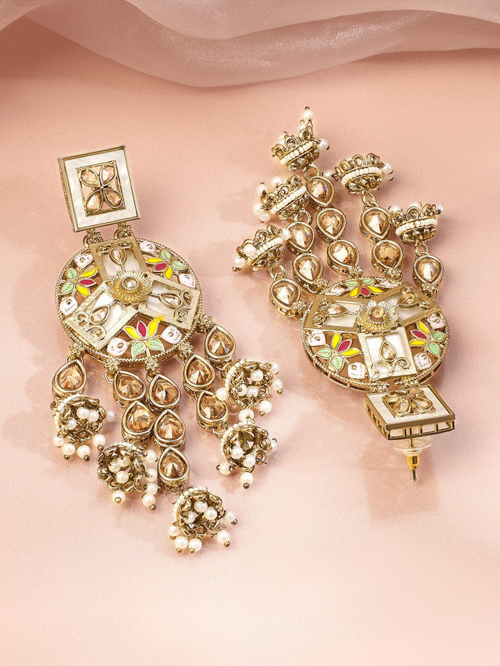 Pearl Grace Multicolour Jhumka Earrings