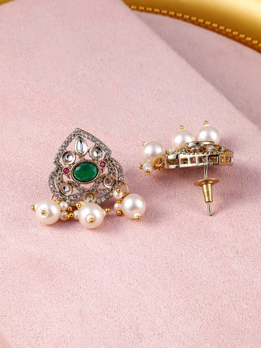 Pearl Threads Green Necklace Set Jewellery Set