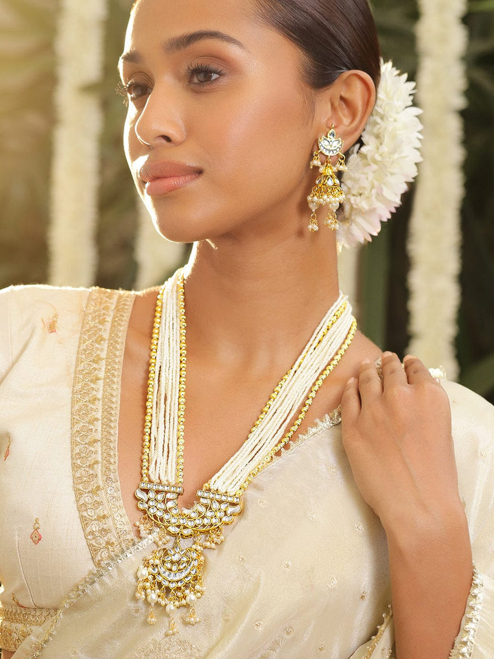 Pearls Fell in Love Kundan Necklace Set Jewellery Set