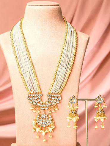 Pearls Fell in Love Kundan Necklace Set Jewellery Set