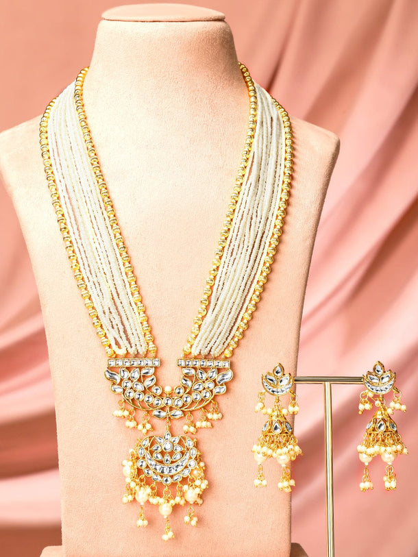 Pearls Fell in Love Kundan Necklace Set Jewellery Set