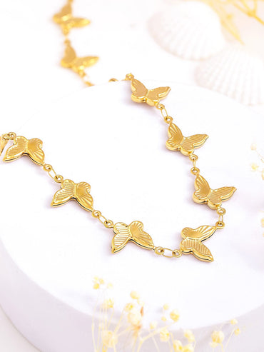 Playful Butterfly Charm Necklace Chain Necklace & Chains