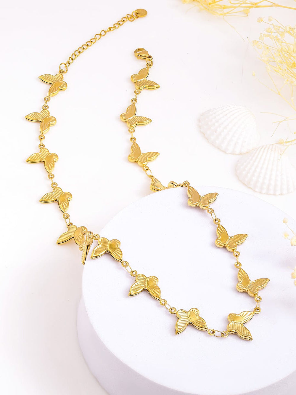 Playful Butterfly Charm Necklace Chain Necklace & Chains