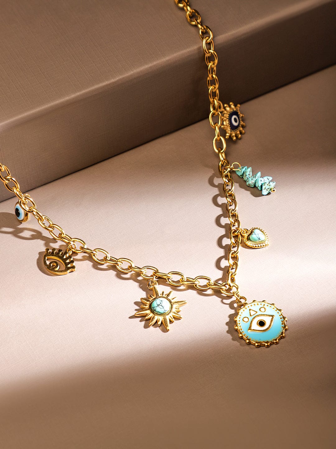 Playful Evil Eye Charm Necklace Necklace & Chains